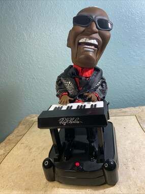 Ray Charles Singin' and Swayin' Animated Musical Piano Player Figure for parts